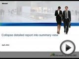 Collapse detailed report into summary view in Microsoft Dynamics
